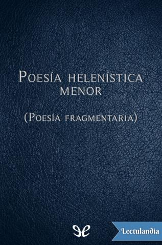 descargar libro Poesía helenística menor